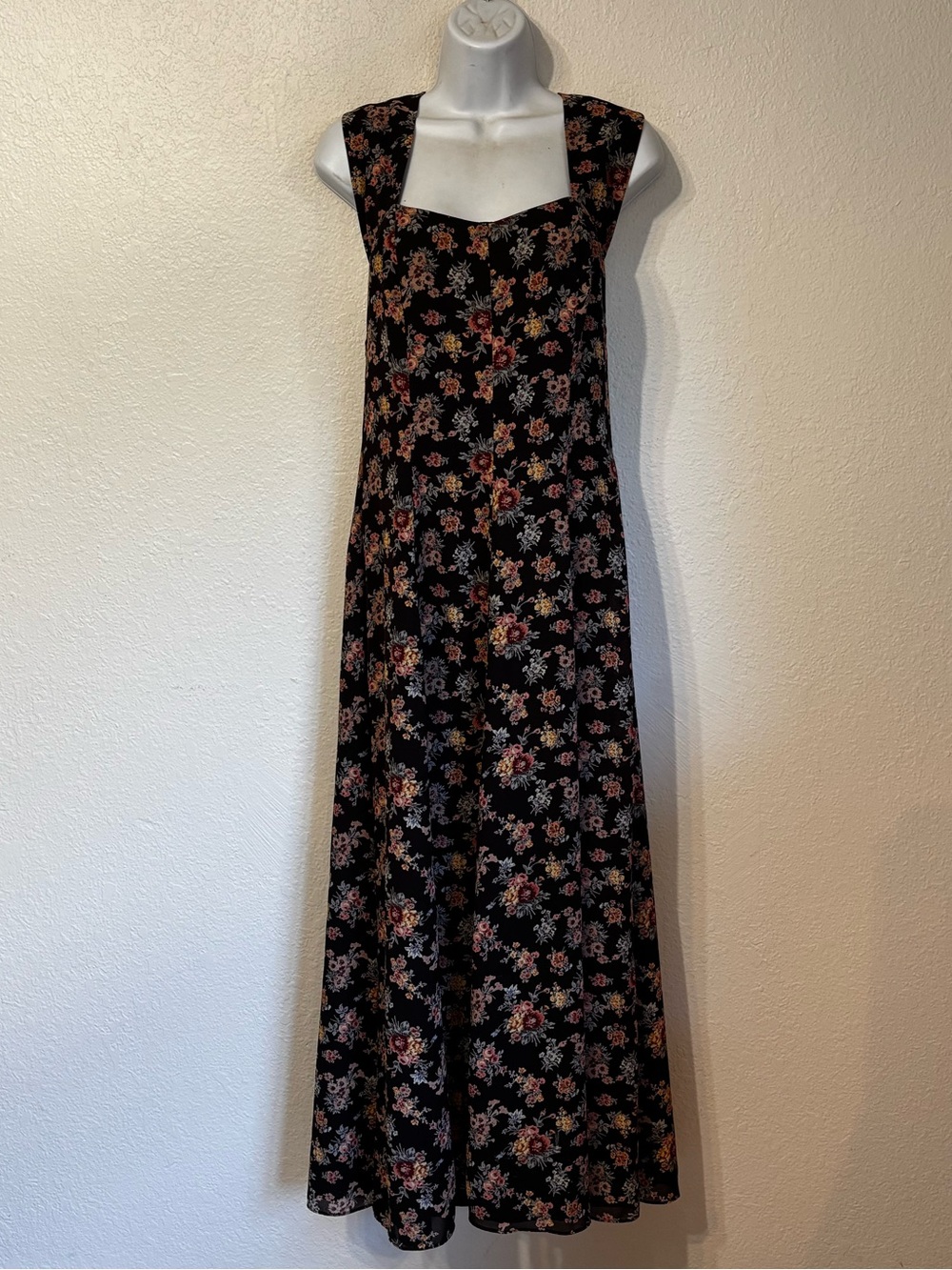 Vintage Elizabeth Wayman Floral Maxi Dress Size 10